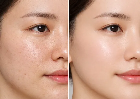 Close-up of Open Pores on Skin